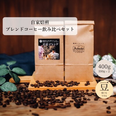 刀匠ブレンド 鵜飼ブレンド 200g(約20杯分)×2種類 ＜詰め合わせ＞ カフェ・アダチ