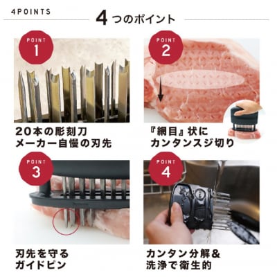 ニクサスプロ　肉の筋切り器 食洗機対応 牛肉 豚肉 鶏肉 実演販売士 レジェンド松下おすすめ