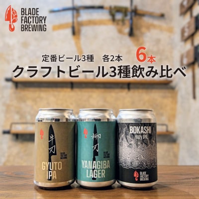 クラフトビール 定番3種×2本 (ラガー IPA ヘイジーIPA) 360ml 計6本 冷蔵