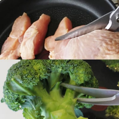 手に優しいキッチンバサミ　キッチンハサミ　食洗機対応　分解洗浄　高齢者使用しやすい