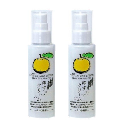 ゆずクリーム 2本セット ～オールインワン化粧品(化粧水・美容液・クリーム・乳液・保湿剤・パック)