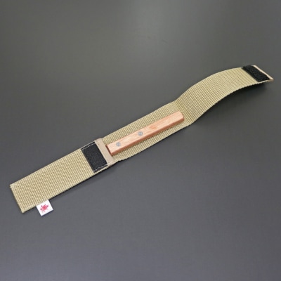兼常作　波刃スプレッドナイフ(赤合板柄)　専用ケース付(KB-306)