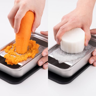 【9月30日まで!】◇貝印 関孫六 おろし器&受け皿&シリコンカバー蓋3点セット 極目立て