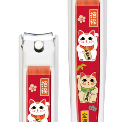 和製爪切り　民芸　招き猫(VN2-83M-MN)濃州関・匠の志　日本製　カバー付き　爪キャッチャー