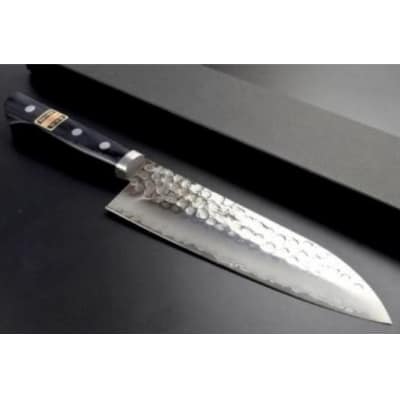 濃州正恒作　V金ゴールド　鎚目　口金付　三徳包丁165mm(CV-665M)