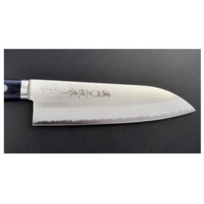 【濃州正恒作】青紙鋼 黒合板柄 口金付 三徳包丁165mm(CA-801M)