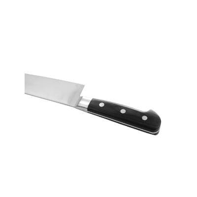 伊勢屋治平 牛刀180mm モリブデン鋼 口金付 黒パッカー(A-3)