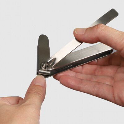 つめが見やすい回転刃爪切り 直刃ステンレス/足の爪切り 足用 つめ切り つめきり ツメ切り ツメきり