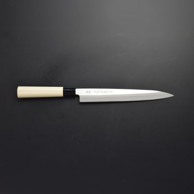 関鍔蔵作 白木柄 ステンレス製和包丁 刺身包丁240mm