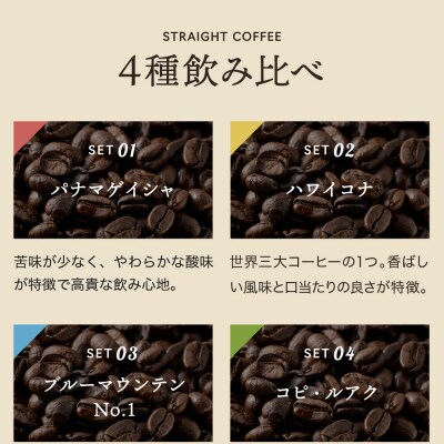 カフェアダチ高級コーヒー豆 缶入りギフト4種<粉にもできます>/珈琲　飲み比べセット　自家焙煎