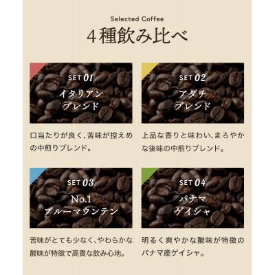 カフェ・アダチ【詰め合わせ】ドリップバッグ24個/アダチ・イタリアン・ゲイシャ・ブルマン各6個  