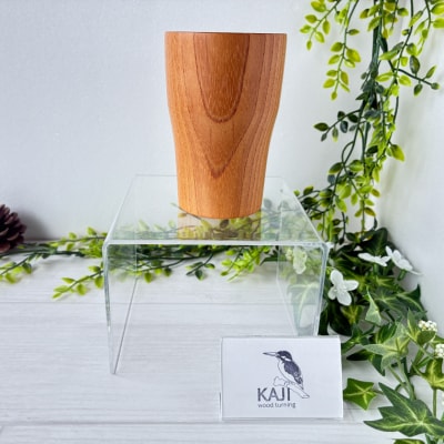KAJI燻製木製グラス(欅)ギフト包装/タンブラー　コップ　カップ　おしゃれ　贈り物　岐阜県関市　