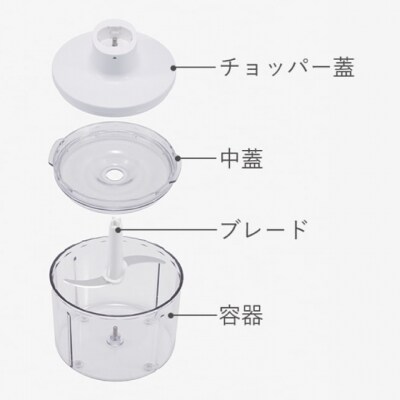 貝印select100 コードレスブレンダー 専用チョッパー/フードプロセッサー 下ごしらえ