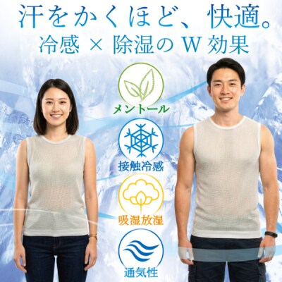 肌冷乾(はだれいかん)HADAREIKAN インナー/接触冷感 汗対策 シャツ 肌着 サイズL