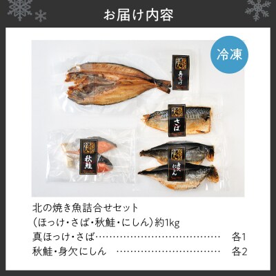 北の焼き魚詰合せセット(真ほっけ・さば・秋鮭・にしん)_hs145-047