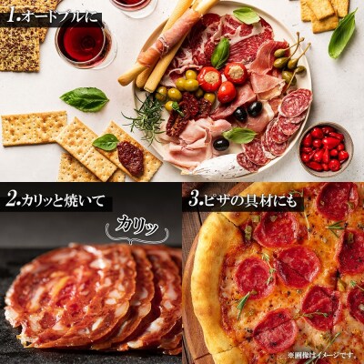 北海道産 生サラミ 120g 3個 セット サラミ 豚肉 豚 ポーク ブロック_hs087-009