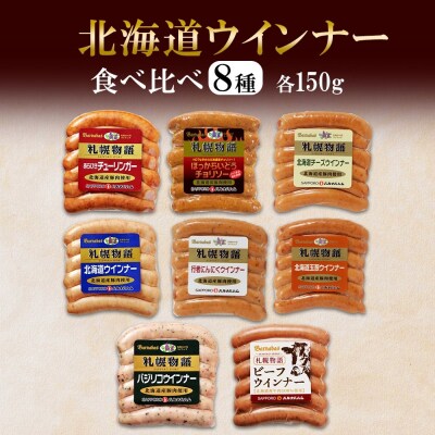 北海道 ウィンナー 8種 150g×各1_hs087-012