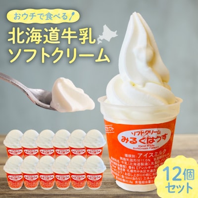おウチで食べる北海道牛乳ソフトクリームセット12個入り_hs231-003