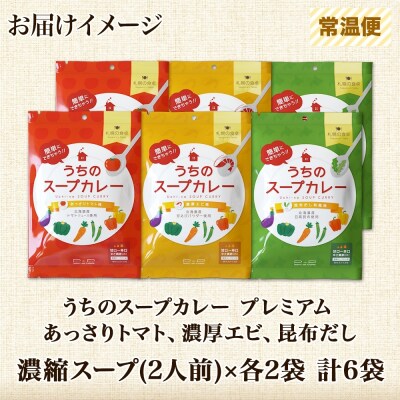 スープカレーの素 うちのスープカレー 3種セット 計6袋_hs299-041