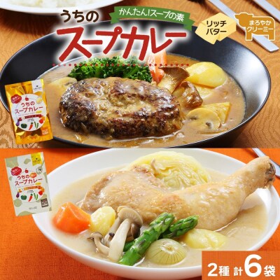 スープカレーの素 うちのスープカレー プレミアム 2種セット 計6袋_hs299-045