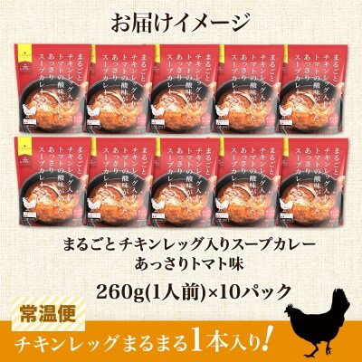 まるごと チキンレッグスープカレー トマト 260g×10パック スープ カレー_hs299-024