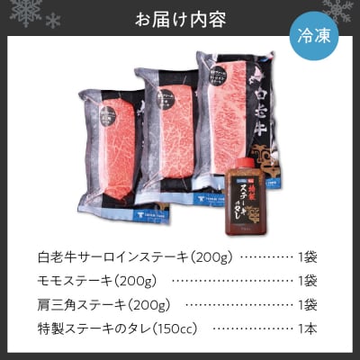 ステーキ 3種セット 合計600g 特製ソース付_hs017-295