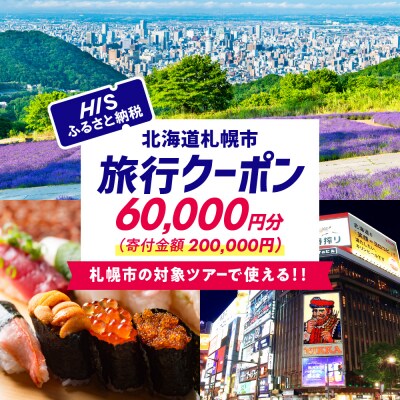 北海道札幌市の対象ツアーに使えるHISふるさと納税クーポン60,000円分_hs308-006