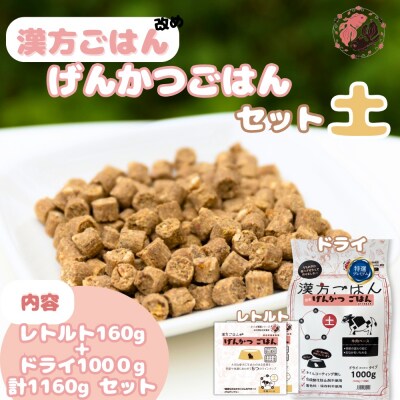 漢方ごはん改めげんかつごはん土(ドライ1000g+レトルト2個)セット_hs348-008