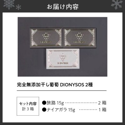 北海道完全無添加干し葡萄 DIONYSOS2種セット 計3箱_hs127-007