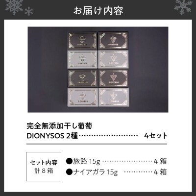 北海道完全無添加干し葡萄 DIONYSOS2種セット×4セット_hs127-008