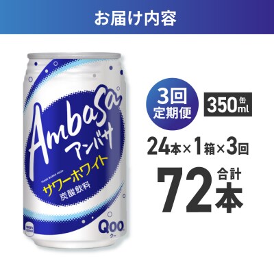【3ヶ月定期便】アンバサ サワーホワイト 350ml缶×24本_hs137-211
