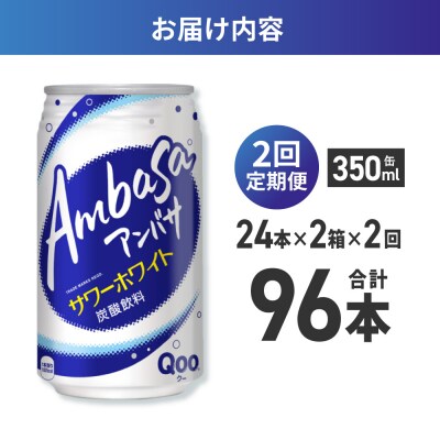 【2ヶ月定期便】アンバサ サワーホワイト 350ml缶×48本(2ケース)_hs137-212
