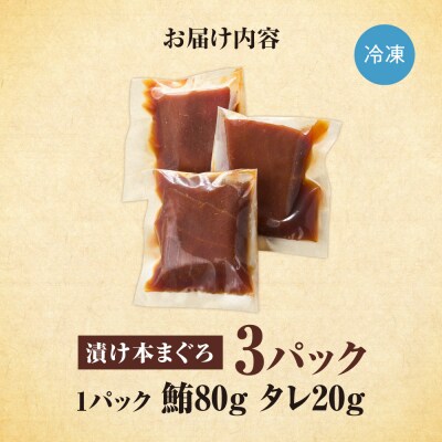 漬け本まぐろ 100g×3パック | マグロ 海鮮 丼 北海道 札幌市_hs027-064