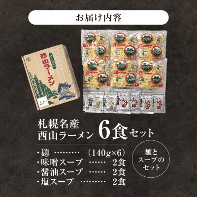 西山ラーメン 札幌名産西山ラーメン6食セット_hs040-010