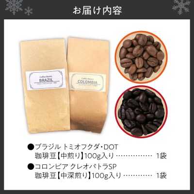 コーヒー2種飲み比べセット(豆)200g_hs446-003