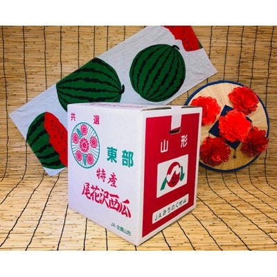 尾花沢すいか 2Lサイズ(約7kg)×1玉 令和7年産 2025年産 JA ja-su2xx1
