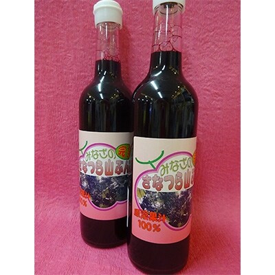 尾花沢産完熟山ぶどう原液果汁(さなつら・500ml×2本)