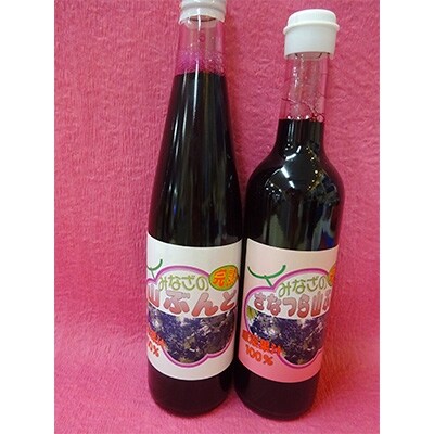 尾花沢産完熟山ぶどう原液果汁(2種類セット・500ml×2本)