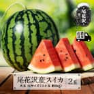 【先行受付】尾花沢産スイカ 3Lサイズ(約8kg)×2玉 令和7年産 観光物産 kb-su3xx2