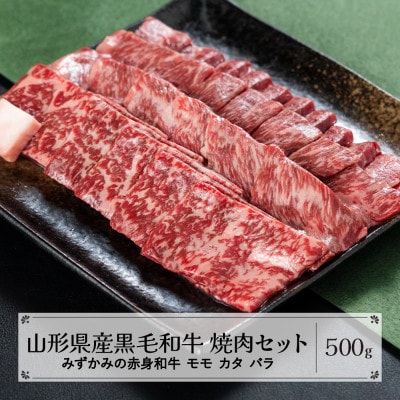 みずかみの赤身和牛 焼肉セット(モモ・カタ・バラ) 500g mz-wgyxx500