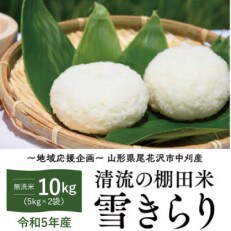 【令和5年産】先行受付 無洗米10kg(5kg×2袋) 棚田米『雪きらり』尾花沢市中刈産
