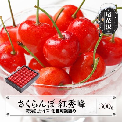 先行受付 さくらんぼ 紅秀峰 特秀2Lサイズ 300g 化粧箱鏡詰め 2025年産 山形県産
