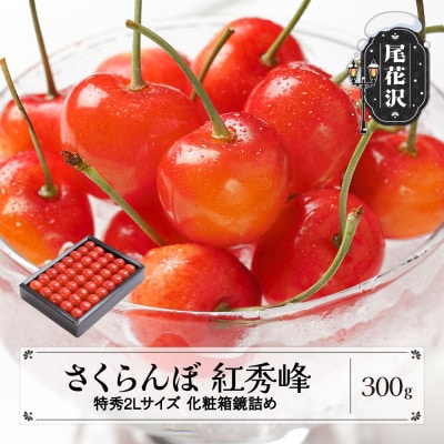 先行受付 さくらんぼ 紅秀峰 特秀2Lサイズ 300g 化粧箱鏡詰め 2026年産 山形県産