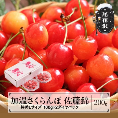 先行受付 加温 さくらんぼ 佐藤錦 特秀Lサイズ 200g ダイヤパック 2026年産 山形県産