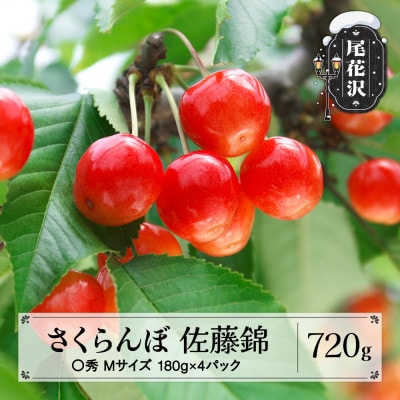 先行予約 さくらんぼ 佐藤錦 720g(180g×4パック)Mサイズ ○秀 山形県産 2026年産