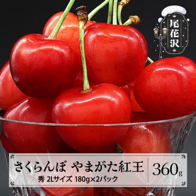 先行予約 さくらんぼ やまがた紅王 360g(180g×2パック) 2Lサイズ 秀品 2027年産