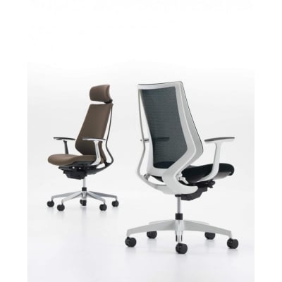 コクヨチェアー　デュオラ2(ネイビー・本体黒)/可動肘・ヘッドレスト/カーペット用(Wキャスター)