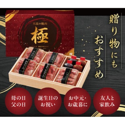焼肉　極　5種盛りセット　合計500g