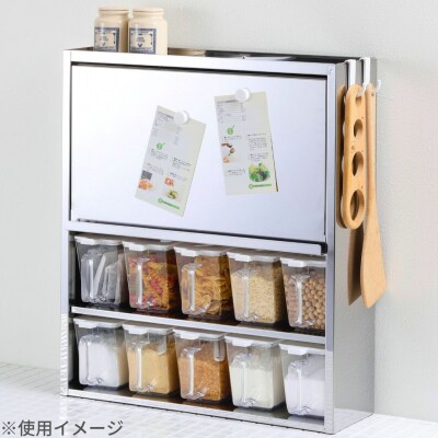 スパイスラック10杯 キッチン用品 ステンレス キッチン収納 [株式会社オビタス]【032S015】
