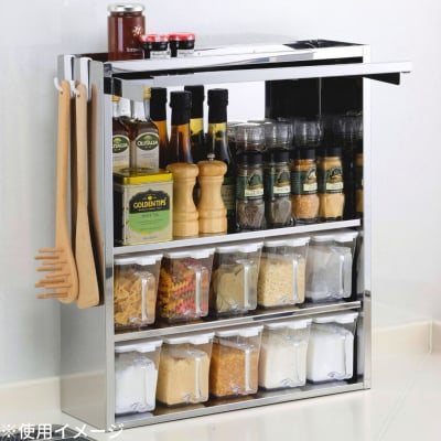 スパイスラック10杯 キッチン用品 ステンレス キッチン収納 [株式会社オビタス]【032S015】